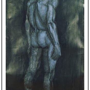 Schilderij getiteld "Nude from Academy 1" door Dario Raffaele Orioli, Origineel Kunstwerk, Grafiet