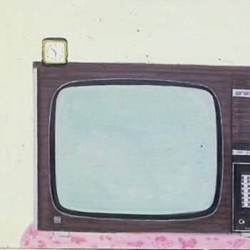 Pittura intitolato "Television" da Dario Raffaele Orioli, Opera d'arte originale, Olio