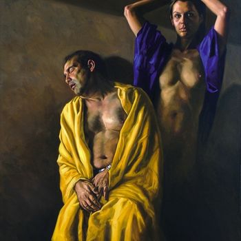 Painting titled "El sueño" by Dario Ortiz, Original Artwork