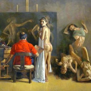 Pittura intitolato "sin titulo" da Dario Ortiz, Opera d'arte originale