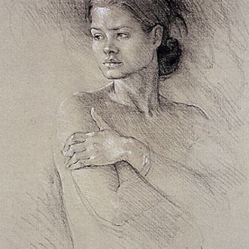 Pittura intitolato "Mujer abrazándose" da Dario Ortiz, Opera d'arte originale