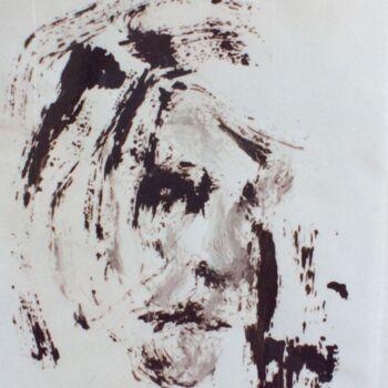 Peinture intitulée "Head 809" par Dariusz Romanowski, Œuvre d'art originale, Acrylique Monté sur Carton