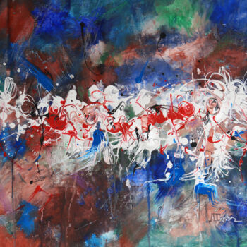 Malerei mit dem Titel "TURBULENT YEARS 3.9…" von Dariya Tumanova, Original-Kunstwerk, Acryl
