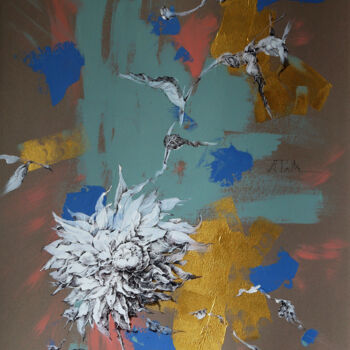Pintura intitulada "FLORAL#13.05" por Dariya Tumanova, Obras de arte originais, Acrílico