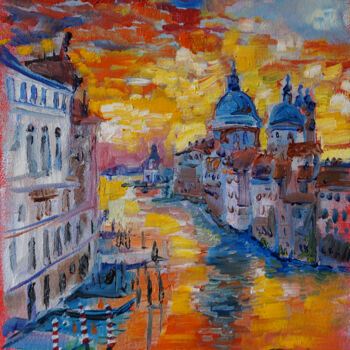 Painting titled "Venice oil canvas" by Dariya Tumanova, Original Artwork, Oil
