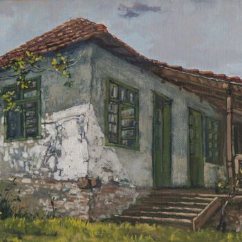 Painting titled "An old house" by Darko Gavrilovic, Original Artwork, Oil