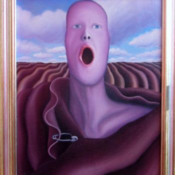 Painting titled "L'URLO DEL SORDO MU…" by Darkpumart, Original Artwork, Oil