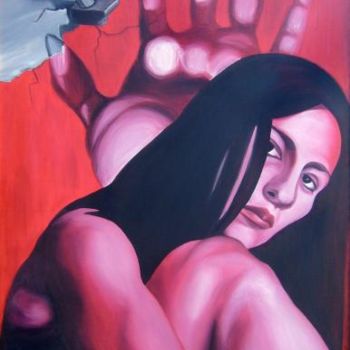 Painting titled "DISTRUZIONE DI UNA…" by Darkpumart, Original Artwork, Oil