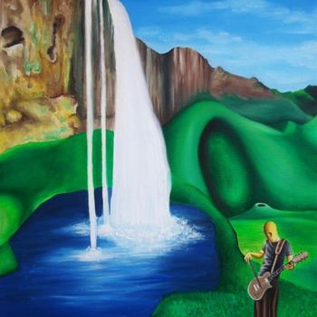 Pintura intitulada "SOGNANDO L'ISLANDA 2" por Darkpumart, Obras de arte originais