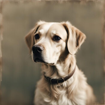 Digitale Kunst getiteld "Dog Portrait" door Darlene Zagata, Origineel Kunstwerk, AI gegenereerde afbeelding