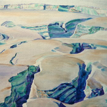 Painting titled "mer de glace" by Darnal, Original Artwork, Oil