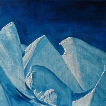 Painting titled "ice-zen" by Darnal, Original Artwork, Oil