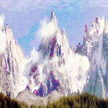 Painting titled "radieuses-aiguilles…" by Darnal, Original Artwork