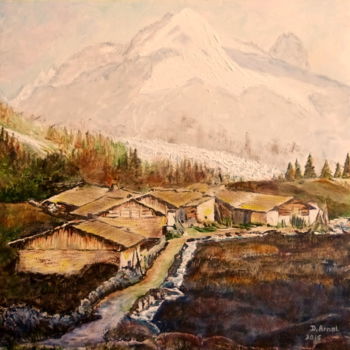 Malerei mit dem Titel "Tré-les-champs" von Darnal, Original-Kunstwerk, Öl