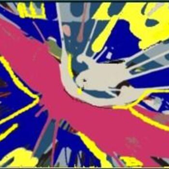 Картина под названием "l'oiseau de paix" - Gisèle Darrieux-Boblin, Подлинное произведение искусства, Масло