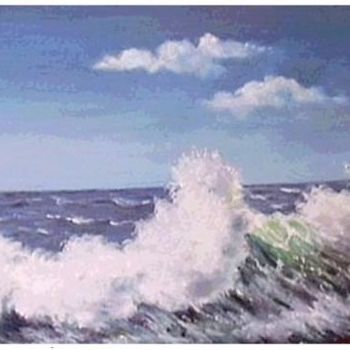Pintura titulada "la vague" por Gisèle Darrieux-Boblin, Obra de arte original
