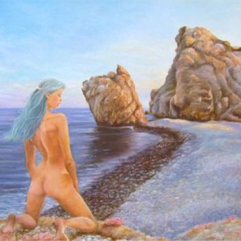 Painting titled "Ninfa marina" by Angelo Darrigo, Original Artwork