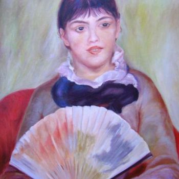 Painting titled "Renoir:"Fanciulla c…" by Angelo Darrigo, Original Artwork