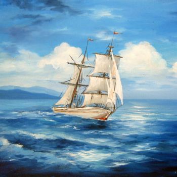 「Кораблик」というタイトルの絵画 Ирина Мысоваによって, オリジナルのアートワーク, オイル