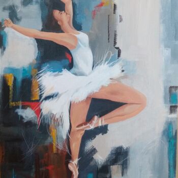 Peinture intitulée "Bailarina" par Darci Alves, Œuvre d'art originale, Acrylique