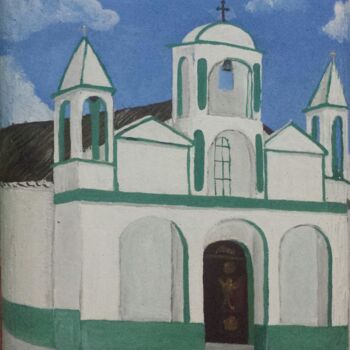 Pintura titulada "Iglesia Católica, P…" por Darwin Reyes El Pato, Obra de arte original, Acrílico