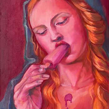 Pittura intitolato "Popsicle" da Darya Ivashkina (DIVA), Opera d'arte originale, Olio