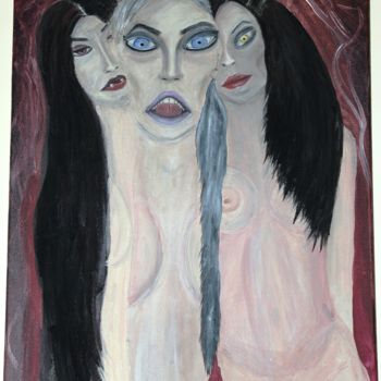 Painting titled "Girls" by Darya Versal, Original Artwork, Acrylic