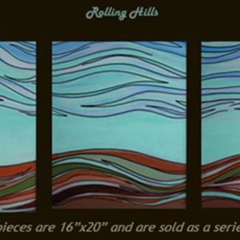 Pintura titulada "Rolling Hills" por Daryl Deland, Obra de arte original