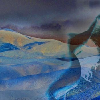 Digitale Kunst mit dem Titel "Tanz mit dem Vulkan" von Anne-Marie Grenacher, Original-Kunstwerk