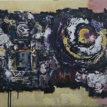 Картина под названием "Moon, poodle, roost…" - Dasha Weissbrem, Подлинное произведение искусства, Акрил