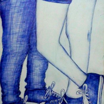 Rysunek zatytułowany „Love” autorstwa Surya Das, Oryginalna praca, Długopis