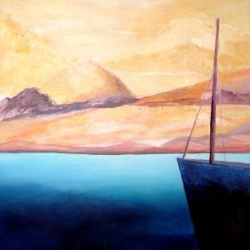 Painting titled "bateau" by Noëlle Dauby, Original Artwork