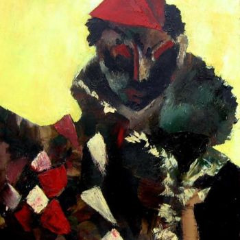 Pintura titulada "clown" por Noëlle Dauby, Obra de arte original