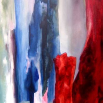 Peinture intitulée "avancée rouge" par Noëlle Dauby, Œuvre d'art originale