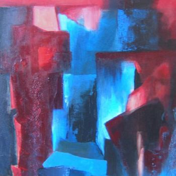 Peinture intitulée "sans titre red 2" par Noëlle Dauby, Œuvre d'art originale
