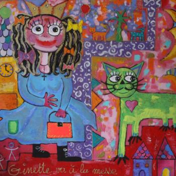 Painting titled "GINETTE" by Sochka, Original Artwork, Acrylic