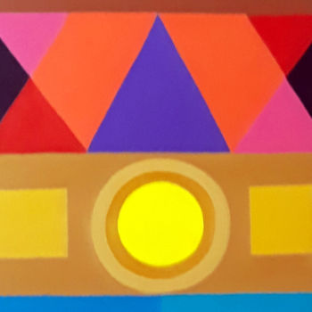 Schilderij getiteld "Geometria Bauhaus" door Dauri Diogo, Origineel Kunstwerk, Acryl