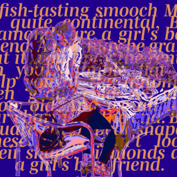Arts numériques intitulée "Fishy Smooch" par Dave Collier, Œuvre d'art originale, Peinture numérique
