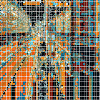 Цифровое искусство под названием "Orange and Glue Gla…" - Dave Collier, Подлинное произведение искусства, 2D Цифровая Работа