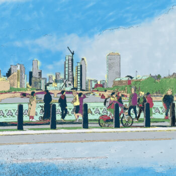 Цифровое искусство под названием "Westminster Bridge…" - Dave Collier, Подлинное произведение искусства, 2D Цифровая Работа