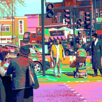 Digitale Kunst getiteld "April in Stamford H…" door Dave Collier, Origineel Kunstwerk, 2D Digital Work