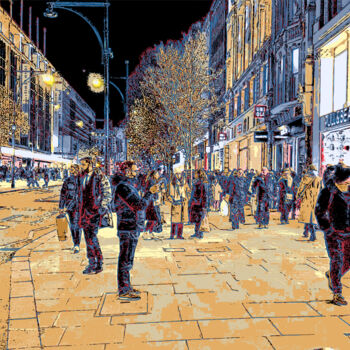 Digital Arts titled "Oxford Street Londo…" by Dave Collier, Original Artwork, 2D Digital Work