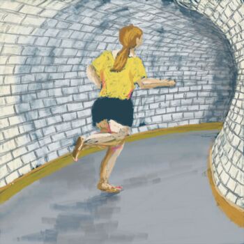 Arts numériques intitulée "Grubby Subway" par Dave Collier, Œuvre d'art originale, Travail numérique 2D