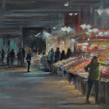 Painting titled "Mercado" by Dave Geukens, Original Artwork, Acrylic