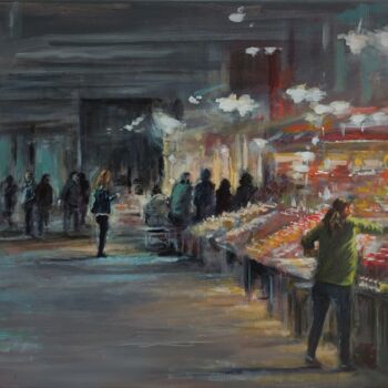 Schilderij getiteld "Mercado" door Dave Geukens, Origineel Kunstwerk, Acryl