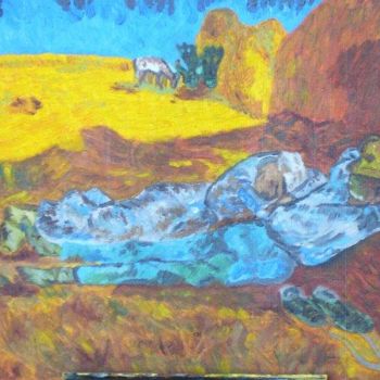 Painting titled "Van gogh le repos" by Dave Trinel, Original Artwork, Oil