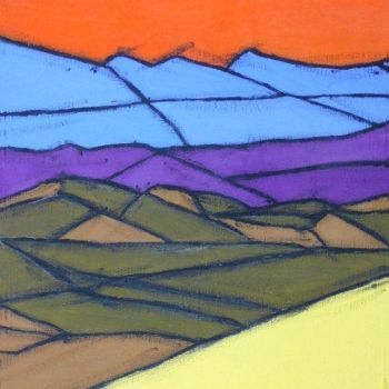 Pintura titulada "Desert variation" por Dave Trinel, Obra de arte original, Oleo