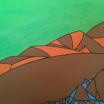 Malarstwo zatytułowany „Orange and earth” autorstwa Dave Trinel, Oryginalna praca, Olej