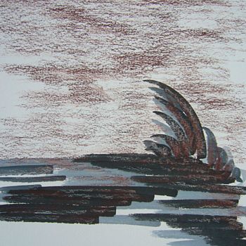 Drawing titled "Tsunami" by Dave Trinel, Original Artwork, Chalk