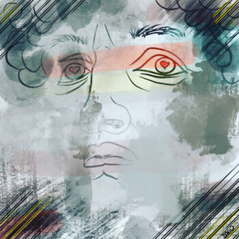 Digital Arts titled "Guarda me" by David Piacenti, Original Artwork, 2D Digital Work
